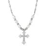 1 Pcs Women Fashion Bling Cross Pendant Necklaces Girl Vintage Minimalist Pearl Necklace Clavicle Chain Punk Choker Gifts