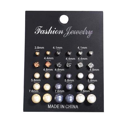 15Pairs/Set Mixed Pearl  Ear Studs Earrings Women Girls Jewelry Gift