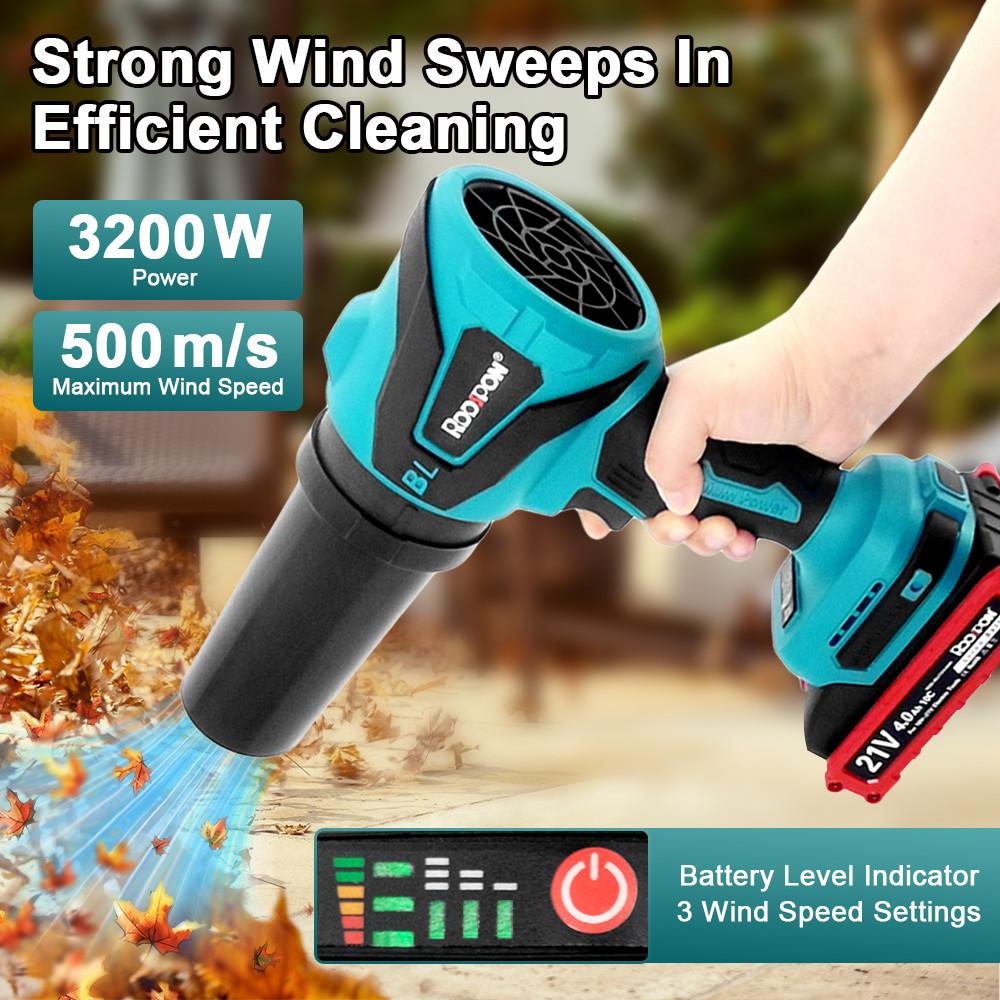 3200W 300000RPM Handheld Turbo Jet Fan Brushless Electric Blower Portable Leaf Dust Blowing and Suction Power Tool