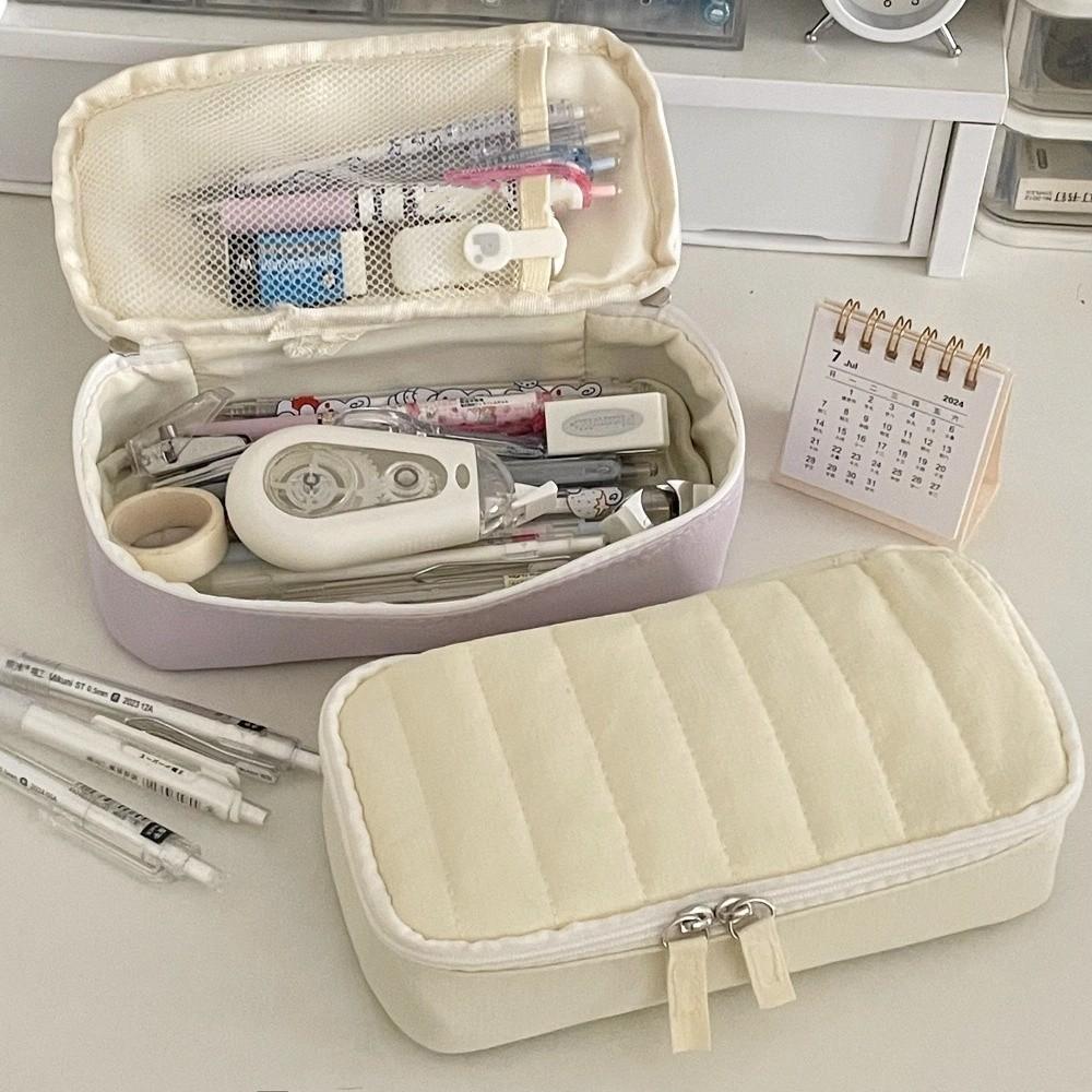 Soft Large-capacity Stationery Storage Bag Cotton Makeup Box Kawaii Pencil Case  School Supplies