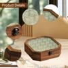 Elegant And Sturdy Wooden Jewelry Storage Box with Lid, Ideal for Earrings, Medals, Bracelets,