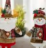 Retractable Christmas Decorative Dolls Set Reindeer Snowman Santa Claus Standing Ornaments Merry Christmas Home Party Decor