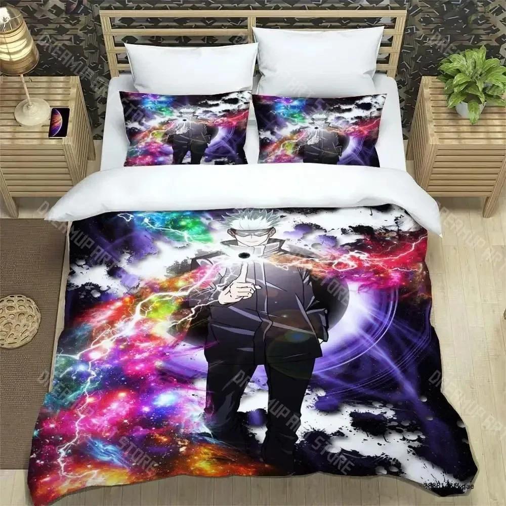 3D Anime Jujutsu Kaisen Satoru Gojo Christmas Gift King Twin Double Child Bedding Set Microfiber or Polyester Duvet Cover Set