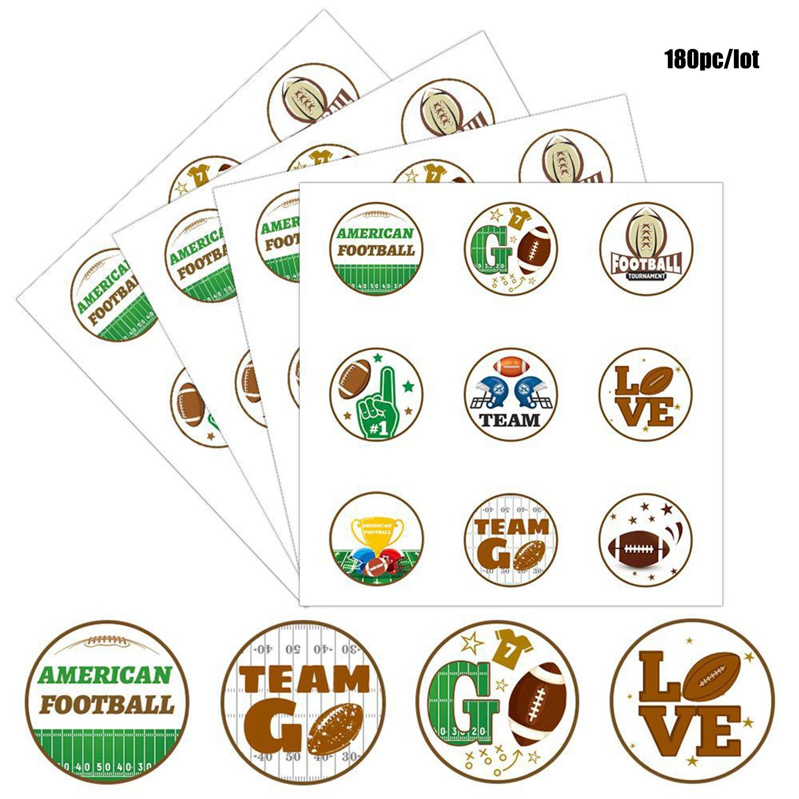 

Наклейки для украшения Футбольные этикетки Наклейки на подарочные коробки для конфет Товары для вечеринок 180 шт. One Size