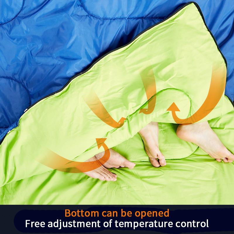 Schlafsack Tourismus Rucksackreisen Camping 2 Personen Kalt Groß Paar Hochgebirge Erwachsener Thermisch Natur Wandern Steppdecke Schlafsack