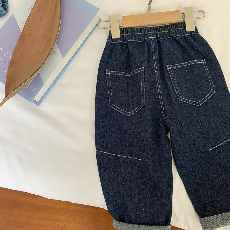 Boys' Autumn Loose Fit Breathable Denim Pants - Casual Versatile Street Style