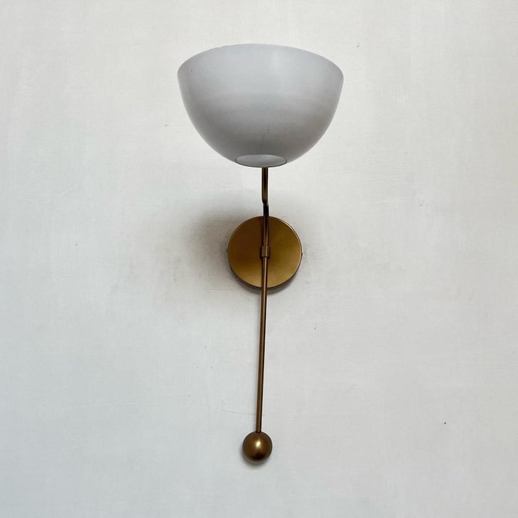 Wall Sconce Light Beautiful Shade White Italian Wall Lamp Modern Stilnovo Style Vanity Wall Light Fixture