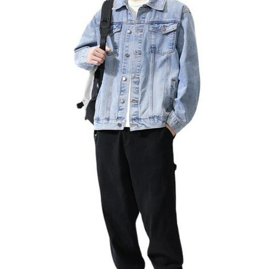 2024 Men's Trendy Loose Denim Jacket - Spring Casual Korean Style