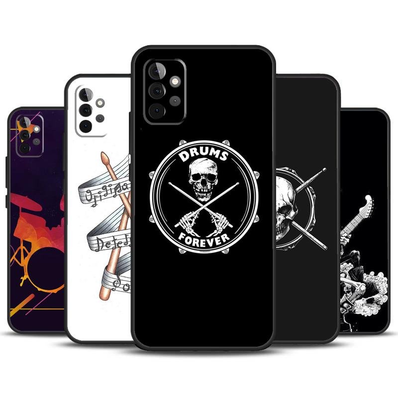 Musical Instrument Drum Case For Samsung Galaxy A54 A34 A24 A14 A51 A71 A12 A32 A52 A72 A13 A33 A53 A25 A15 Cover