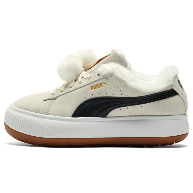(WMNS) PUMA Suede Mayu  Fur - Whisper White Black  Women s 385265-01 EU 35.5