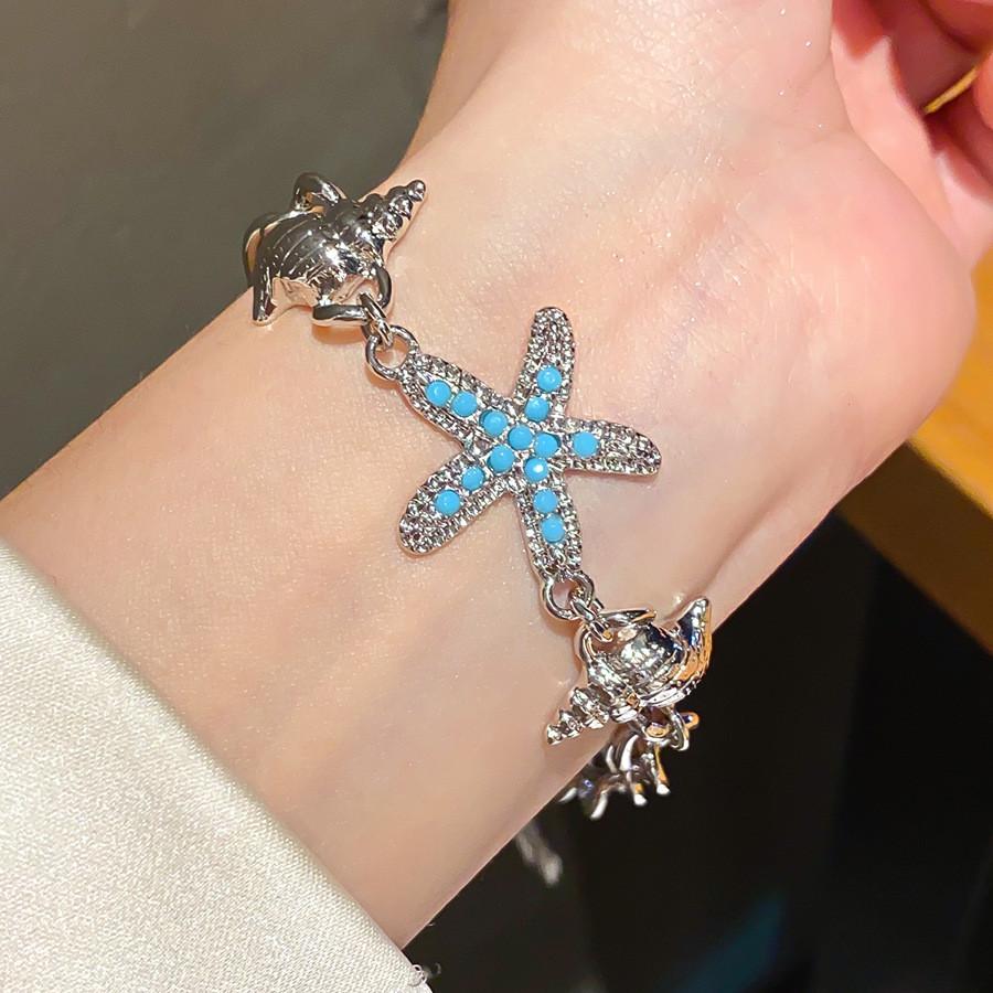 Seestern Tierkettenarmband aus Legierung mit Galvanisierung für modische Frauen