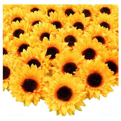 Simulācijas zieda galva 9 cm Simulācijas saulespuķu zieds Rokdarbi Mājas uzlabošana Kāzu ballītes atmosfēra Rotaslietas Pašdarināti Aksesuāri
