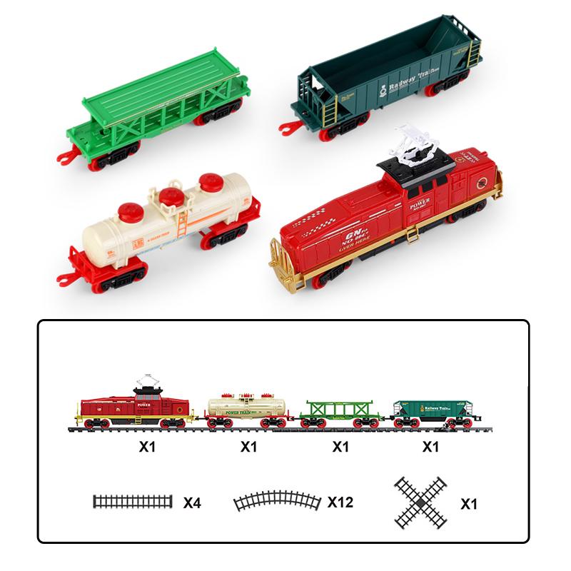 Elektrische Eisenbahn-Gleissets Kinderspielzeug für drinnen Stadtbahn-Gleise Züge mit Licht und Ton Spielzeug für Jungen Kindergeburtstagsgeschenke