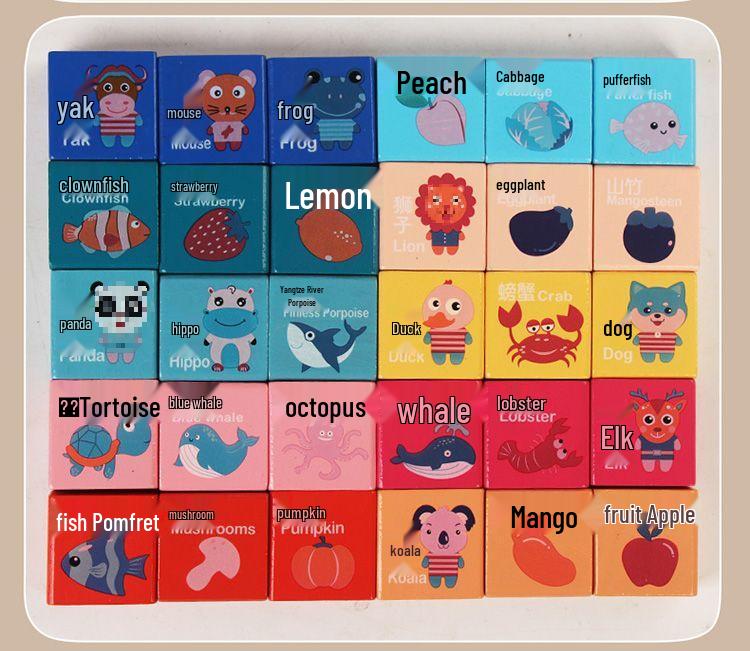 Children's Wooden Building Blocks & Puzzle Toys for Early Development (Ages 1-6)