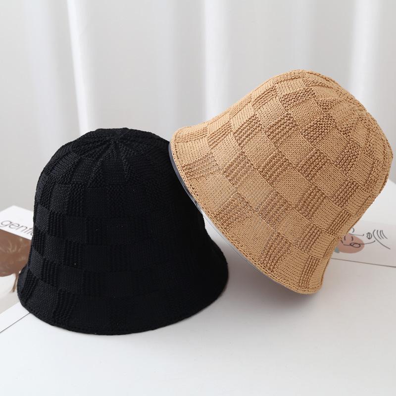 Braided Fisherman Cap Summer Autumn Decorative Bucket Hat for Women UV Protection Panama Sun Caps Vacation Beach Hats