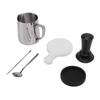 21PCS Kaffee Tamper Set Edelstahl Aufschäumen Krug Tamper Matte Kaffee Rührer Kaffee Schablonen