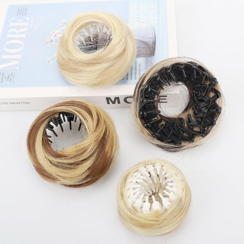 Chignon en forme de nid d'oiseau pour cheveux, Outil de coiffage, Chignon en forme de bouton de fleur, Augmente naturellement le volume des cheveux, Accessoire pour cheveux, Pince à griffes, Élastique à cheveux