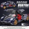 1/24 Alloy Die-casting Metal Pagani Huayra Dinastia Car Model Toys with Sound and Light Functions,Pull Back,Adults and Children Are Suitable for Gifts