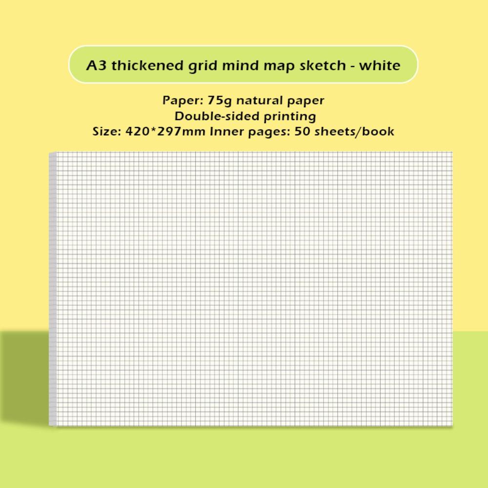 50 Blätter A3 A3 Notizbuch Mindmap Planung Notizzettel Multifunktionales Notizbuch Back To School Geschenk