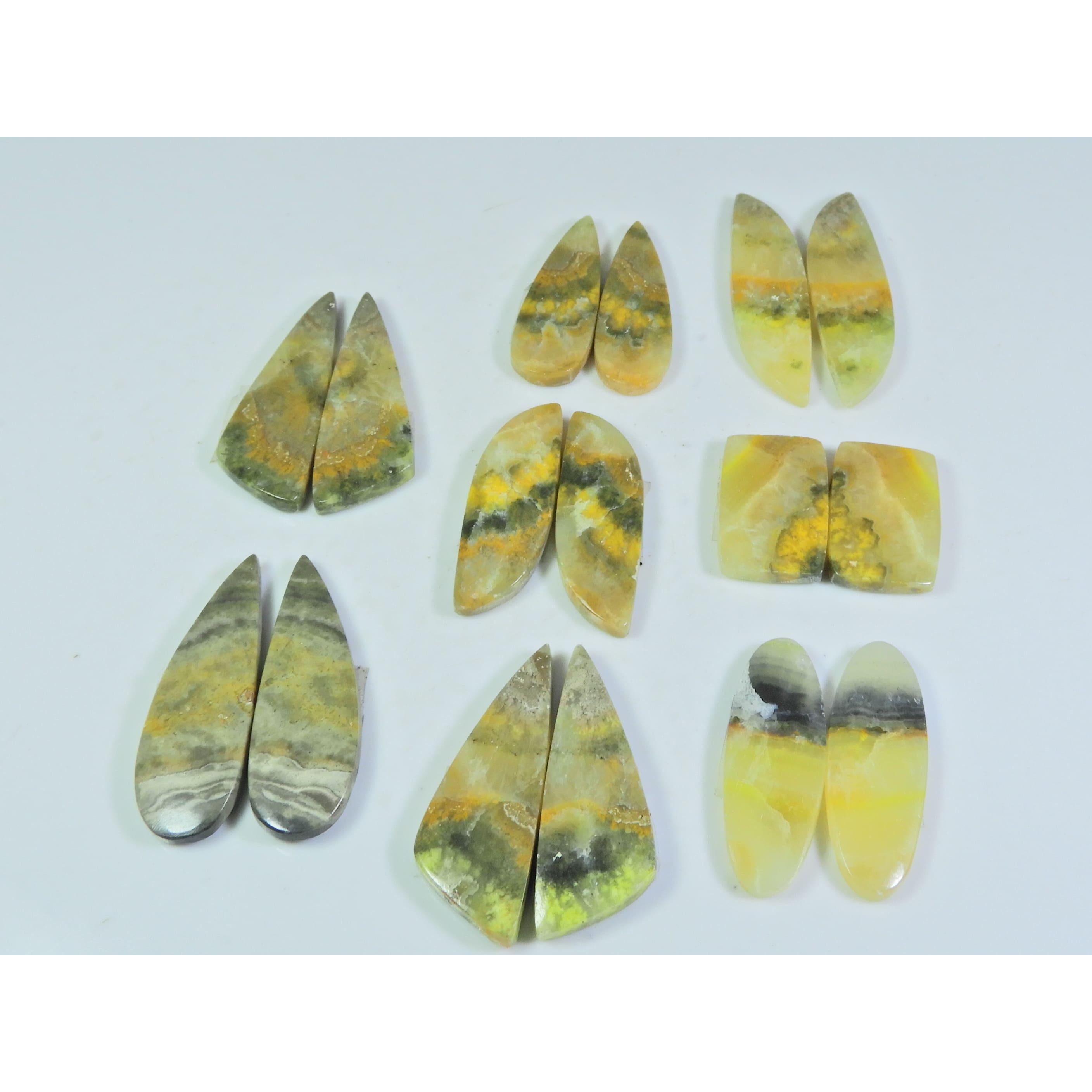 

187 карат. Натуральный шмель яшма пара микс кабошон россыпь драгоценный камень 08 пара лот C-117