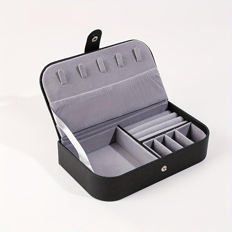 Elegante grüne Schmuckschatulle - Großer Kunstleder-Organizer für Ohrringe, Halsketten & Ringe. Perfektes Geschenk für Frauen & Mütter! 