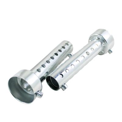 Funriche Inner Silencer Inner Baffle Bike Silencer Baffle Muffler General Purpose Silencer Set of 2 Long (Silver) (42mm)