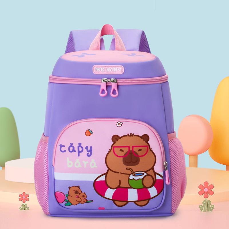 Mengqu cartoon boys and girls backpack new large-capacity children's nylon backpack kindergarten spine bag