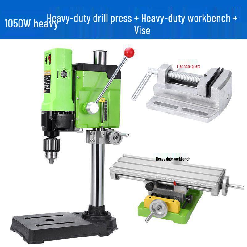 High-Precision Miniature Bench Drill: Industrial-Grade Small Drill Press for Woodworking and Household Use