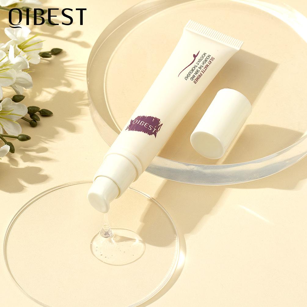 QIBEST Makeup Primer Nude Makeup Long-lasting Concealer Moisturizing Primer Invisible Pores Brighten Skin Tone