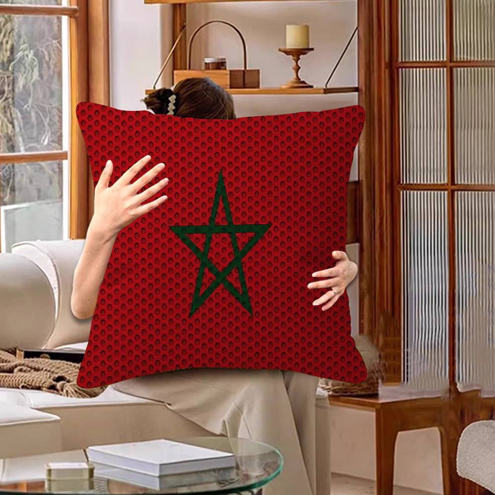 Morocco Map Flag Cushion Cover Decorative Pillow Sofa Home Decor Case Pillow Cases