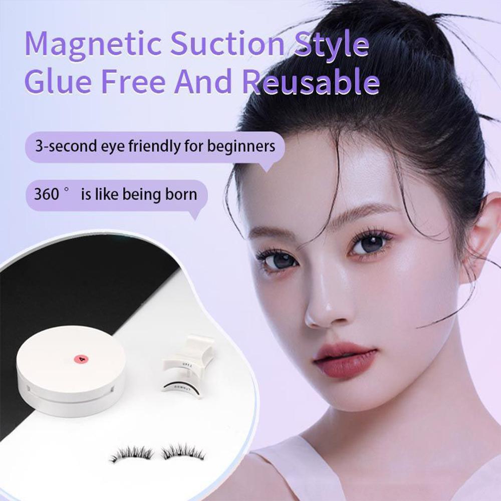 

Natural Look Magnetic Lashes Kit No Glue Needed Magnetic False Eyelashes Women WTB-S03