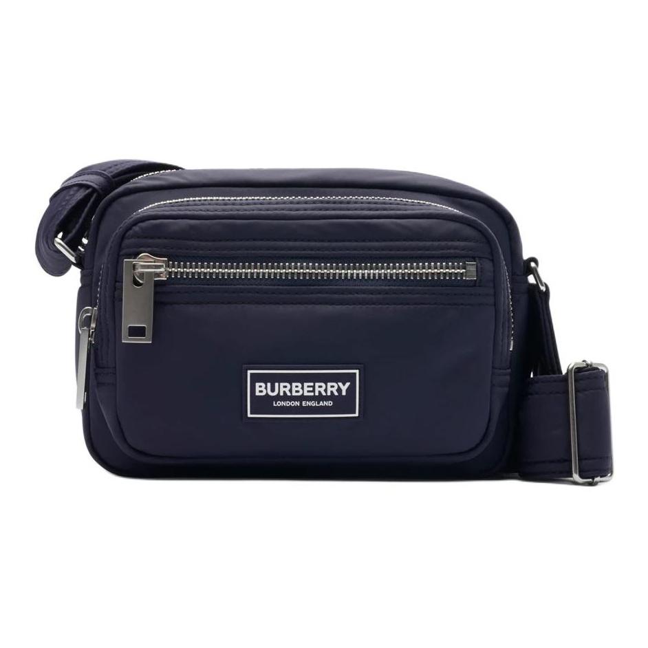 

Burberry Polished Metal Accessories Adjustable Shoulder Strap Nylon Shoulder Bag Men shoulder bag Navy-Blue 81112571 Basic Set (Bag+Dust Bag)