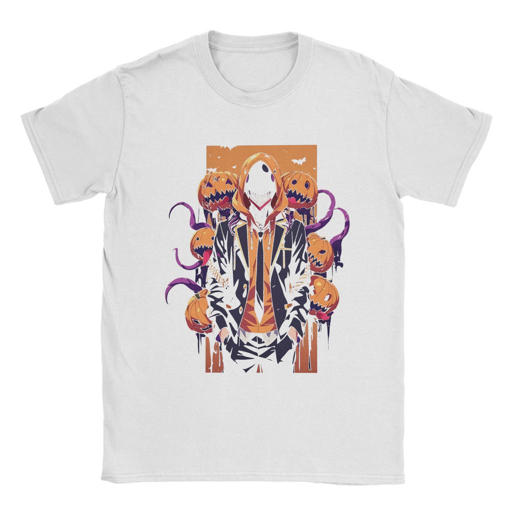 Chainsaw Man Halloween Denji And Pumpkin T Shirts Men Cotton Vintage T-Shirt Round Collar  Tee Shirt Short Sleeve Tops Plus Size