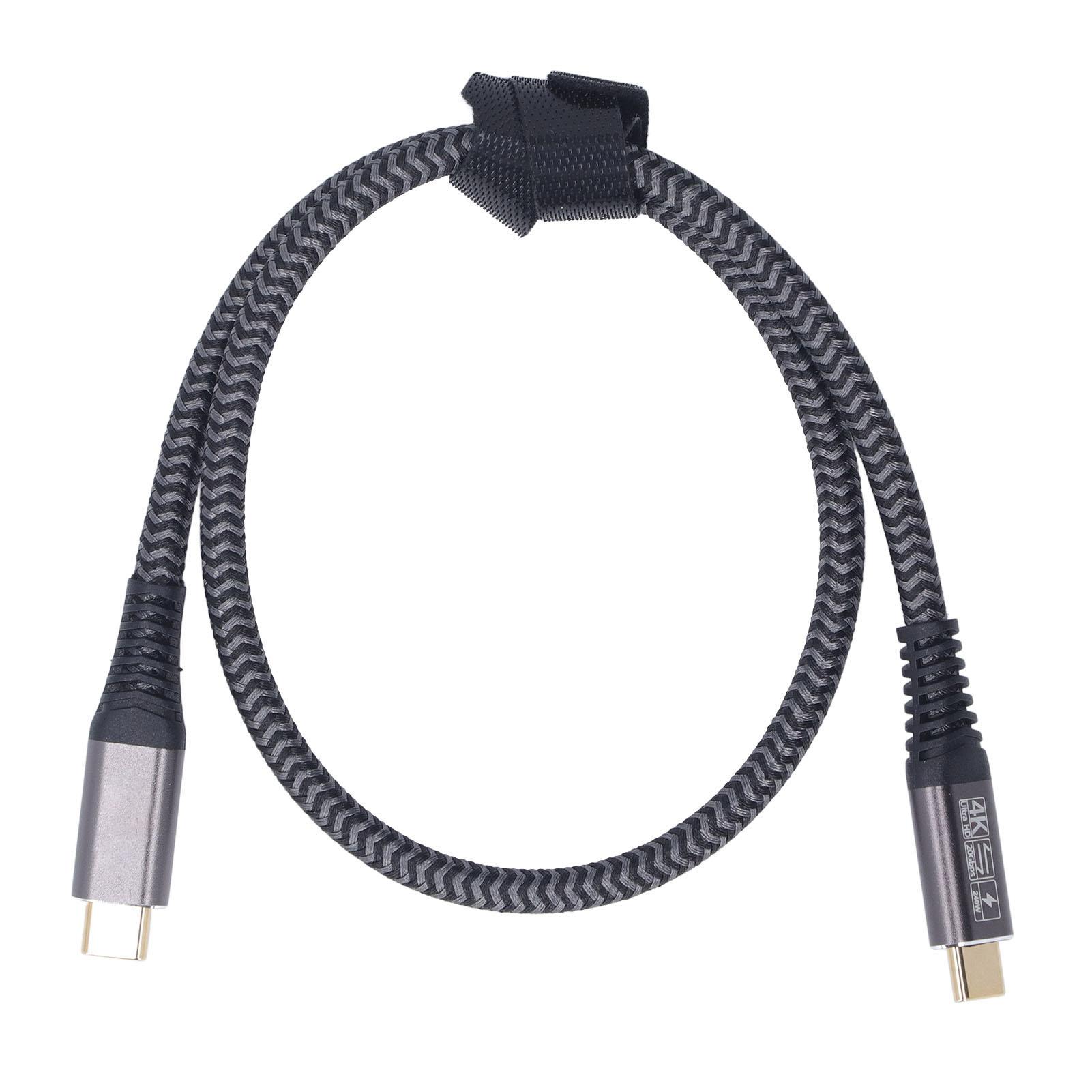 

Кабель питания USB C - USB C Передача данных 20 Гбит/с Быстрая зарядка 240 Вт Разрешение 4K 60 Гц USB 3.2 Gen 2x2 0.5m / 1.64ft