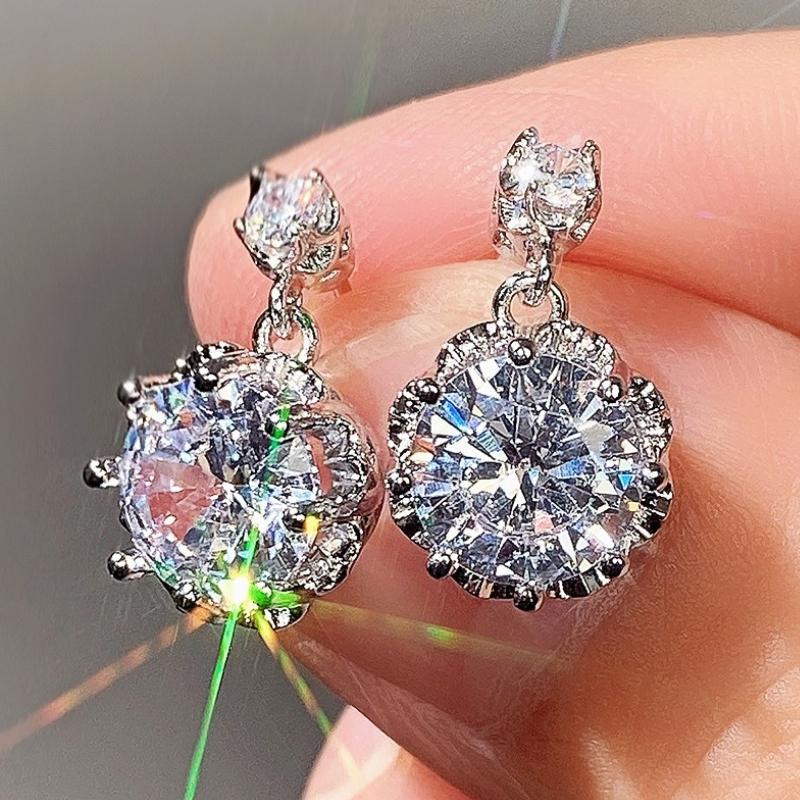 

CAOSHI Fashionable Design Women s Wedding Earrings with Shiny Crystal Zirconia Elegant Lady Jewelry Gift for Engagement Ceremony