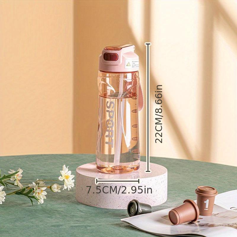 Large Capacity Leakproof Sports Water Bottle with Straw for Boys and Girls - Perfect for Fitness and Summer Activities