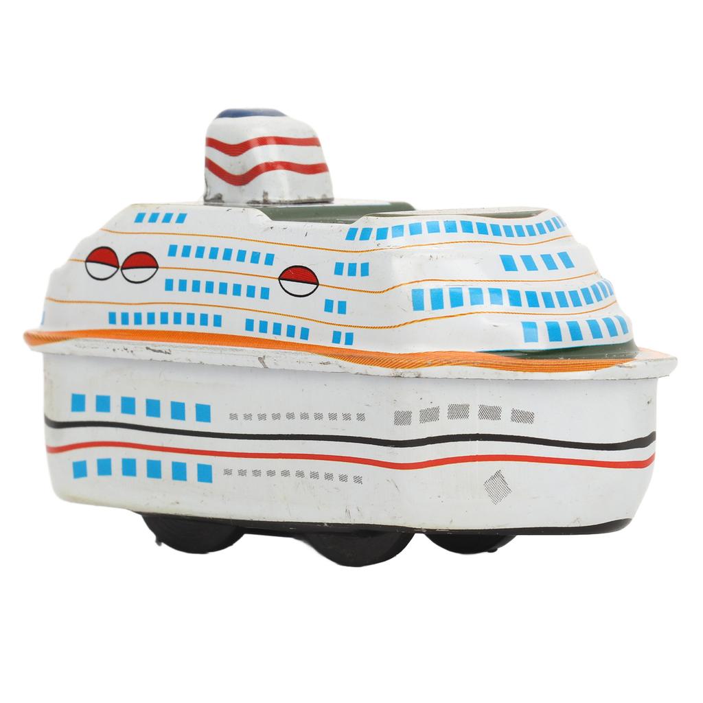 Cruise Ship Tin Toy Wind Up Toy Collection Crafts Personalized Gifts Creative Props Vintage Collectible Kids Gift