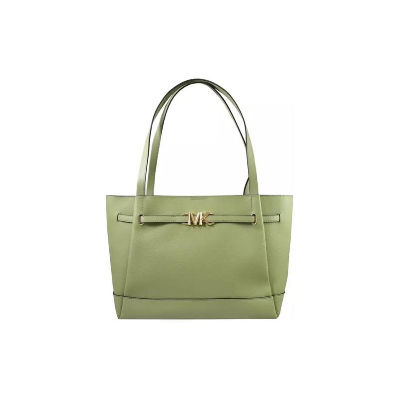 MICHAEL KORS Reed Gold Hardware Cowhide Tote Bag Shopping Bag Shoulder Bag Large Women s Light Sage золотой