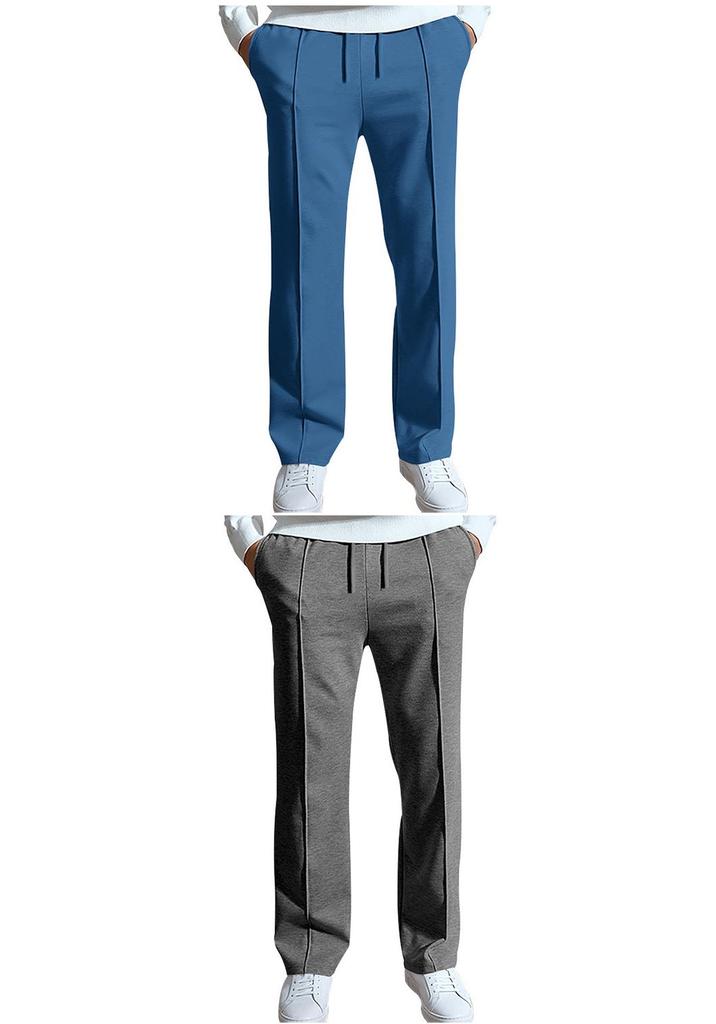 2025 Men's Loose Straight-Leg Sports Casual Pants - Spring/Summer American Oversize Style