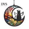 Personalized Pet Memorial Suncatcher Angel Cat Dog Sun Catcher Panel Stained Glass Tribute Ornament Window Hanging Ornaments Loss Sympathy Gift