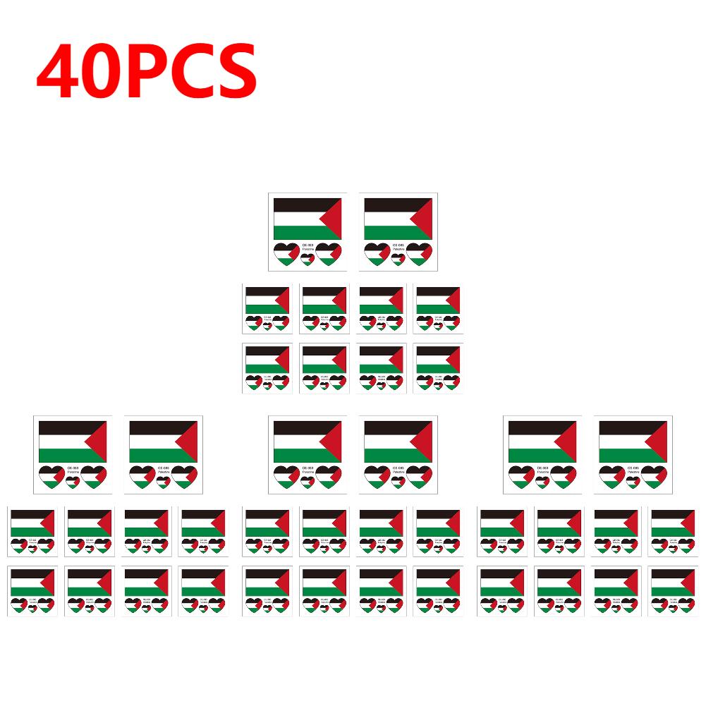 10-100pcs Palestine Face Arm Stickers Waterproof Palestine Flag Sticker Durable Small Stickers Effortless Removal for Parade