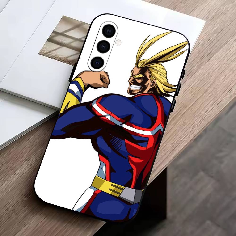 Toshinori Yagi All Might MHA Phone Case For Samsung Galaxy A73,A72,A71,A70,A53,A52,A51,Others Soft Black Cover