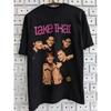 Vintage 90er Take That Band Grafik T-Shirt - Schwarzes Retro-T-Shirt für Herren mit Robbie Williams, Waschmaschinenfest, Konzert-Merchandise, Ganzjahres-