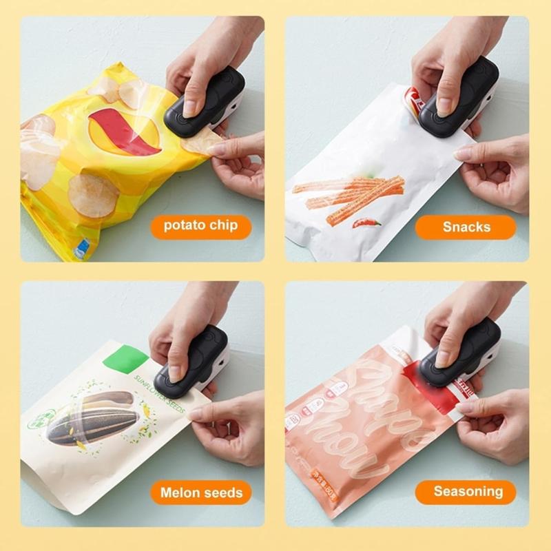 Portable Bag Sealer Machine Resealer Food Sealing Machine Mini Sealing Machine for Plastic Bags Food Storage Snacks