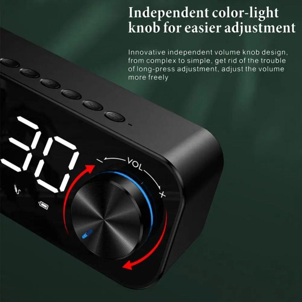 Small Size Mini Alarm Clock Portable Design 2 In1 Bluetooth Speakers Bluetooth Speaker  Alarm Clock