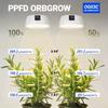 Barrina Orbgrow OG03C Акумуляторний світильник-диск для вирощування рослин, 4000K, 2 шт., Білий | Бездротовий повноспектральний світлодіодний світильник для кімнатних рослин, Магнітний та Сенсорний