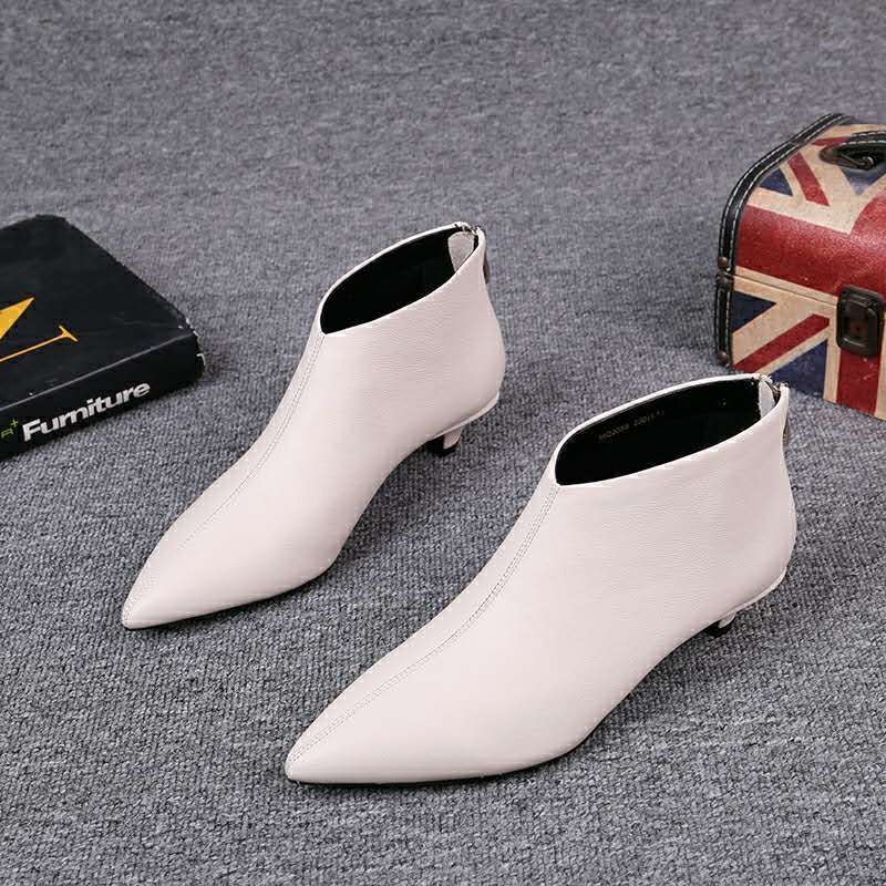 

Модные женские ботильоны FHC Europea NEW, Обувь Осень/Зима, Голые ботильоны, Острый носок, Низкий каблук-рюмочка, Застежка-молния сзади, БЕЛЫЕ, ЧЕРНЫЕ, Дропшиппинг 39