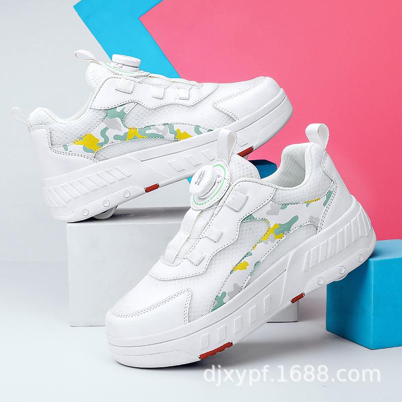 

Детская обувь Runaway Shoes Роликовые коньки для подростков Двухрядные четырехколесные деформационные коньки Мужские и женские коньки 41