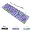 Wired Gaming Keyboard Large Print Metal Panel USB Lighted Keyboard with Backlit for Computer Laptop