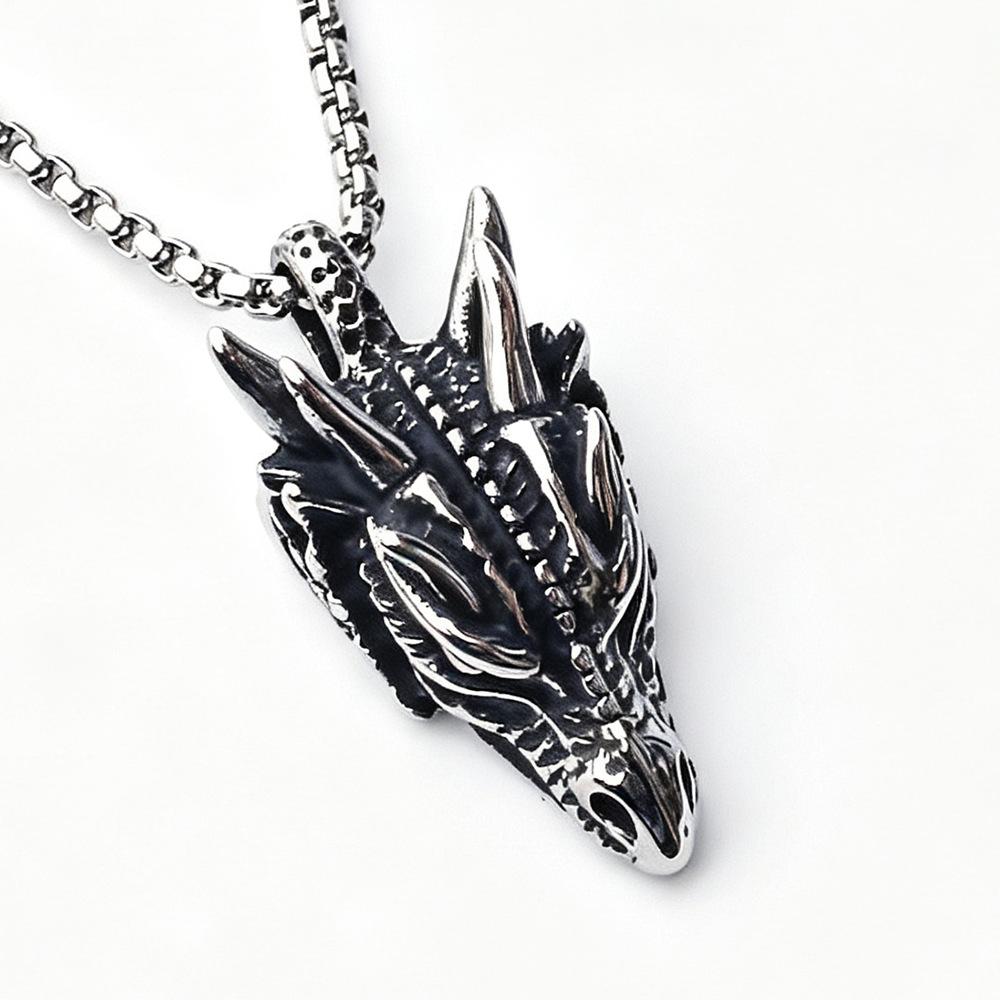Retro Dragon Hip Hop Men s Necklace Pendant Trendy Accessory